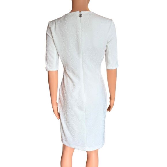 Tommy Hilfiger Women’s White Textured Sheath Dress 4 - Picture 5 of 7